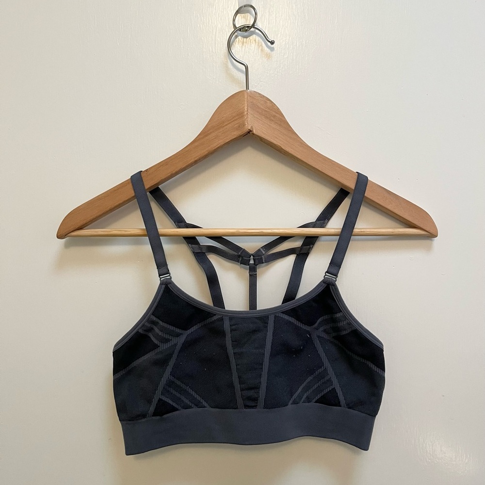C9 Black and Gray Criss Cross Sports Bra - Size Small